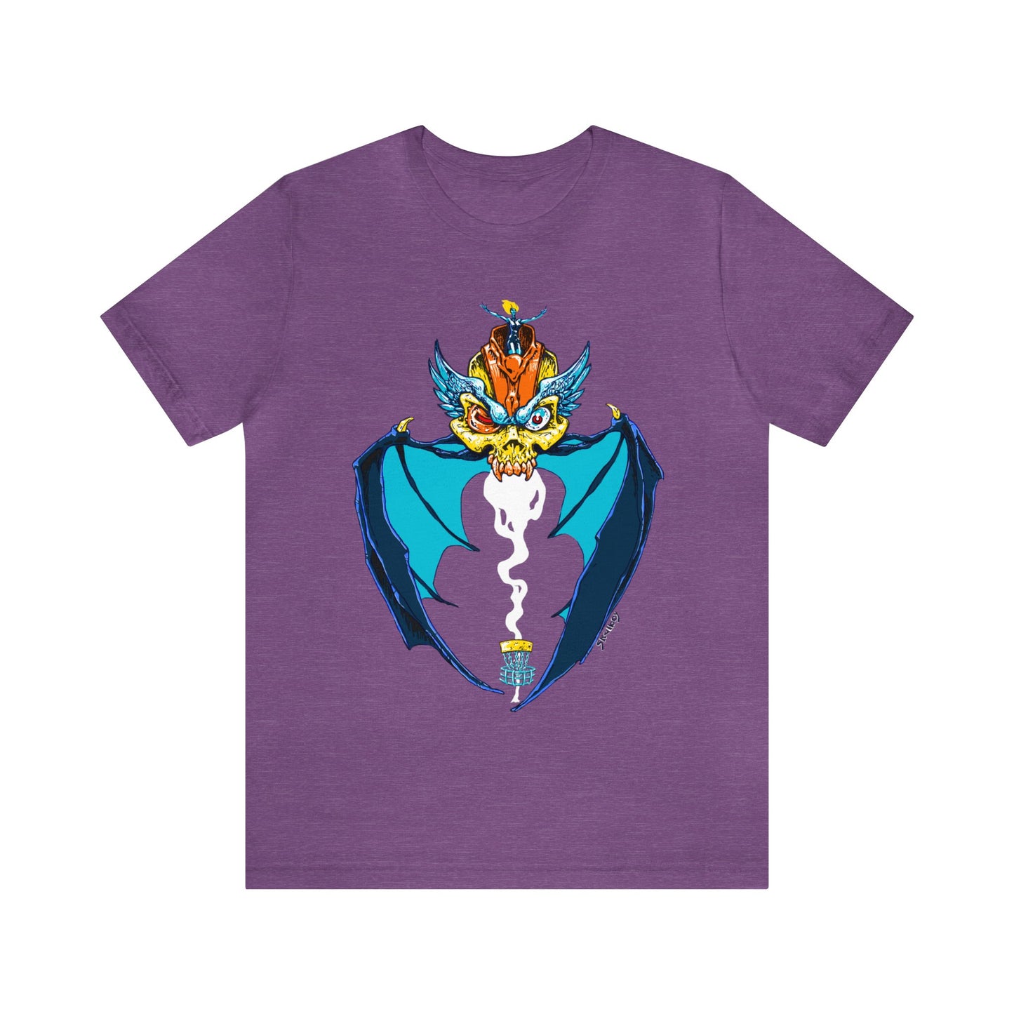 WINGED SKULL DISC GOLF MOTHERSHIP Unisex Jersey Short Sleeve Tee