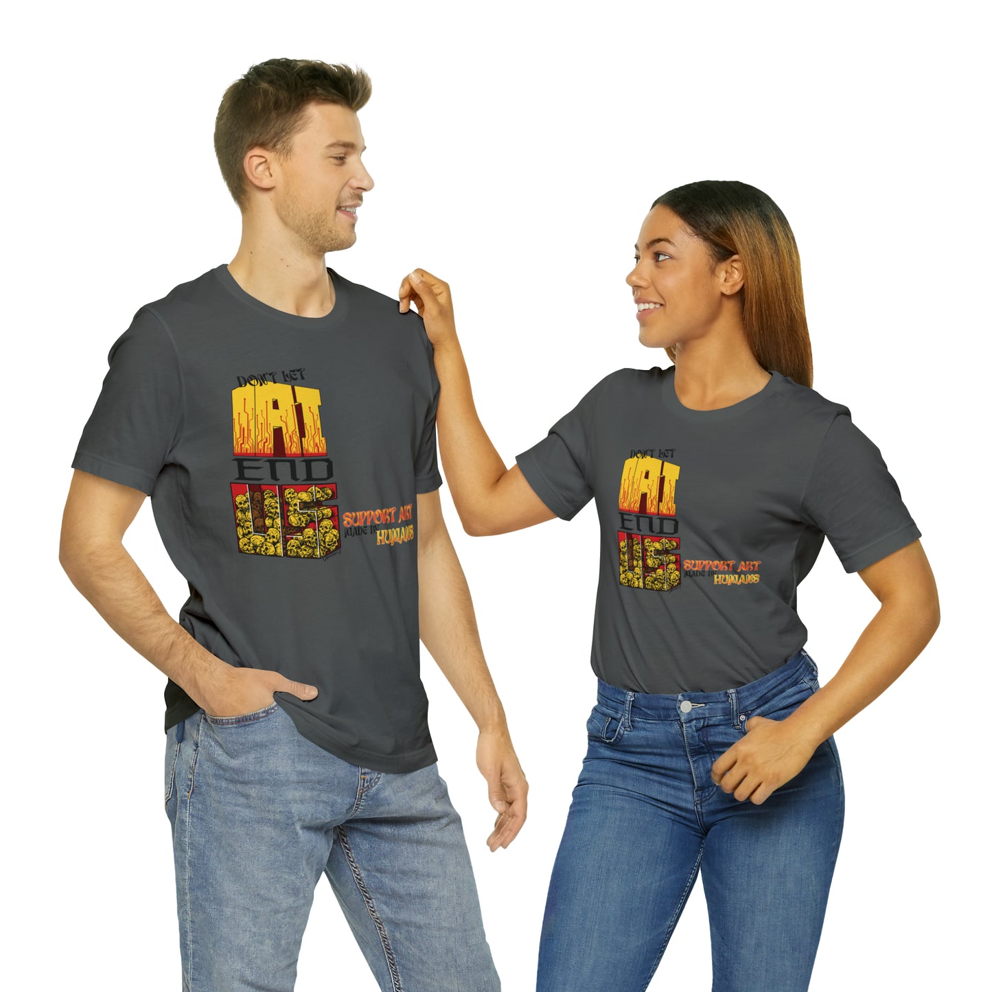DON'T LET AI END US Unisex Jersey Short Sleeve Tee