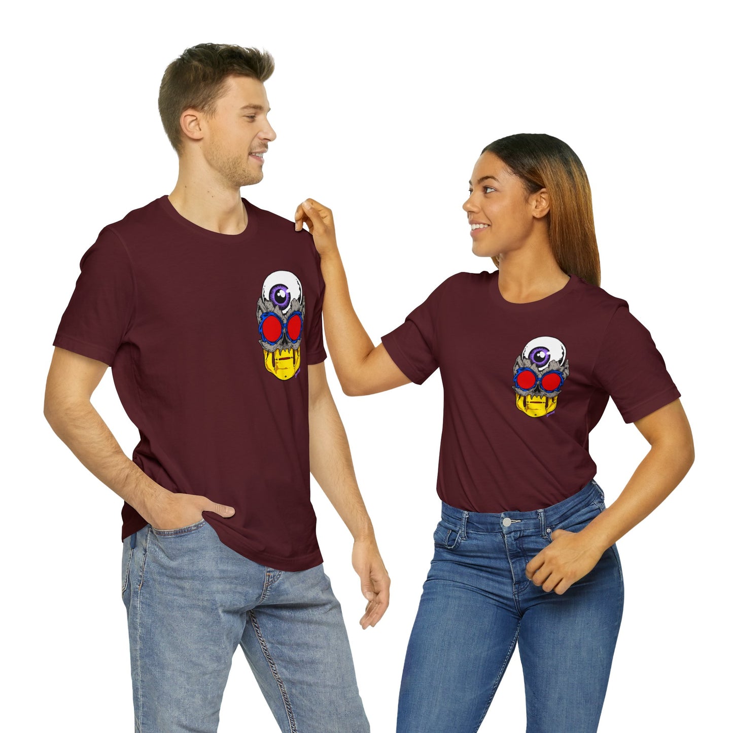 EYEBALL SKULL FROM THE FUTURE unisex jersey short sleeve tee