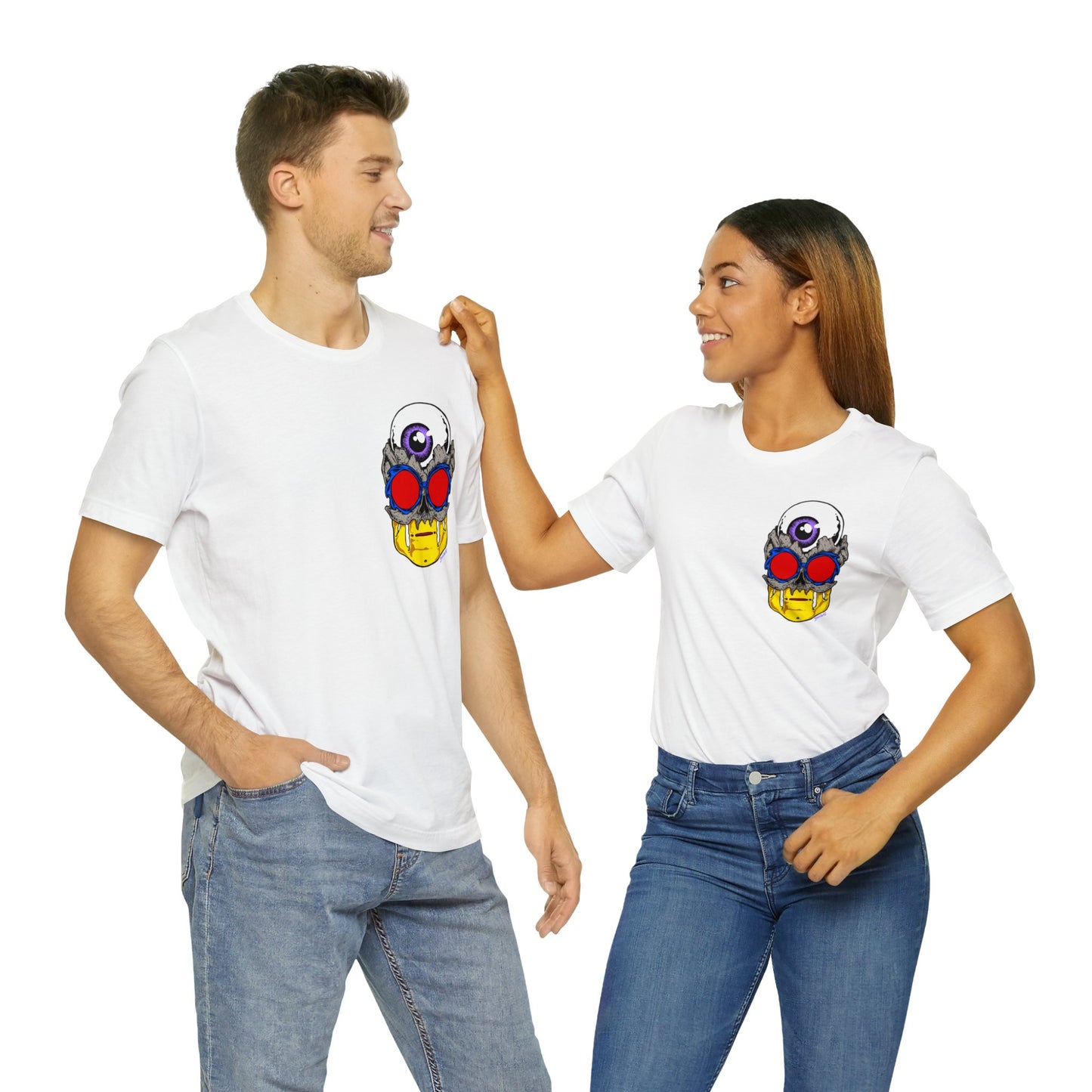 EYEBALL SKULL FROM THE FUTURE unisex jersey short sleeve tee
