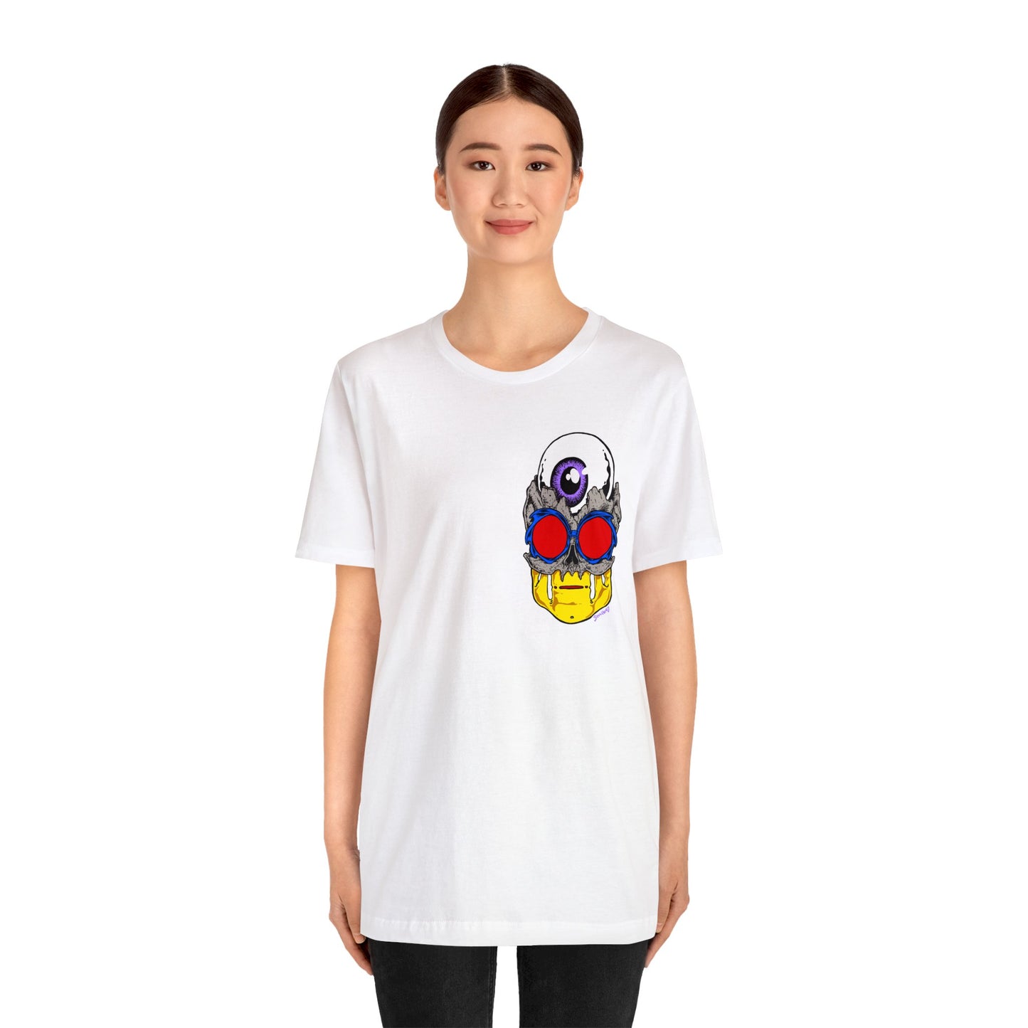 EYEBALL SKULL FROM THE FUTURE unisex jersey short sleeve tee