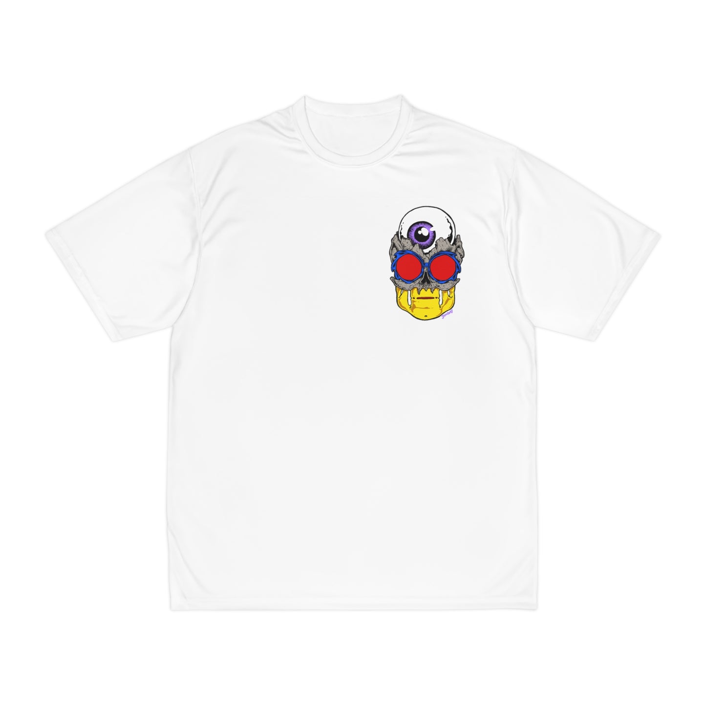 DEATHLY PUTT and EYEBALL SKULL FROM THE FUTURE Men's Performance T-Shirt