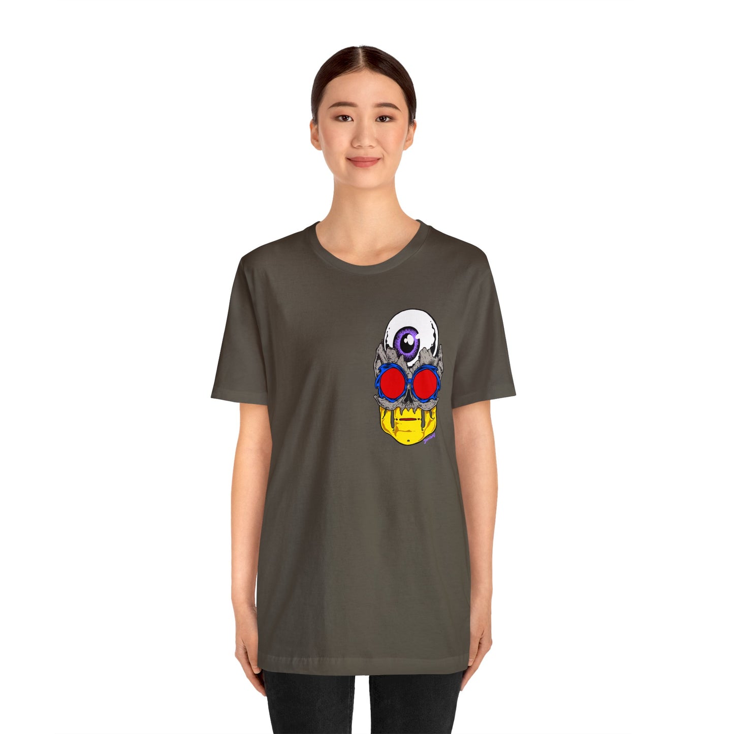 EYEBALL SKULL FROM THE FUTURE unisex jersey short sleeve tee