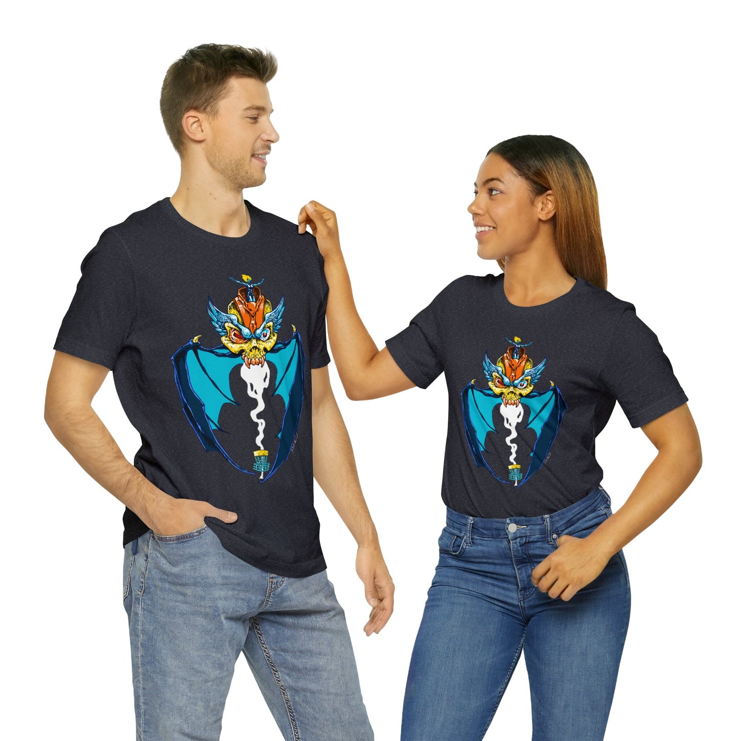 WINGED SKULL DISC GOLF MOTHERSHIP Unisex Jersey Short Sleeve Tee