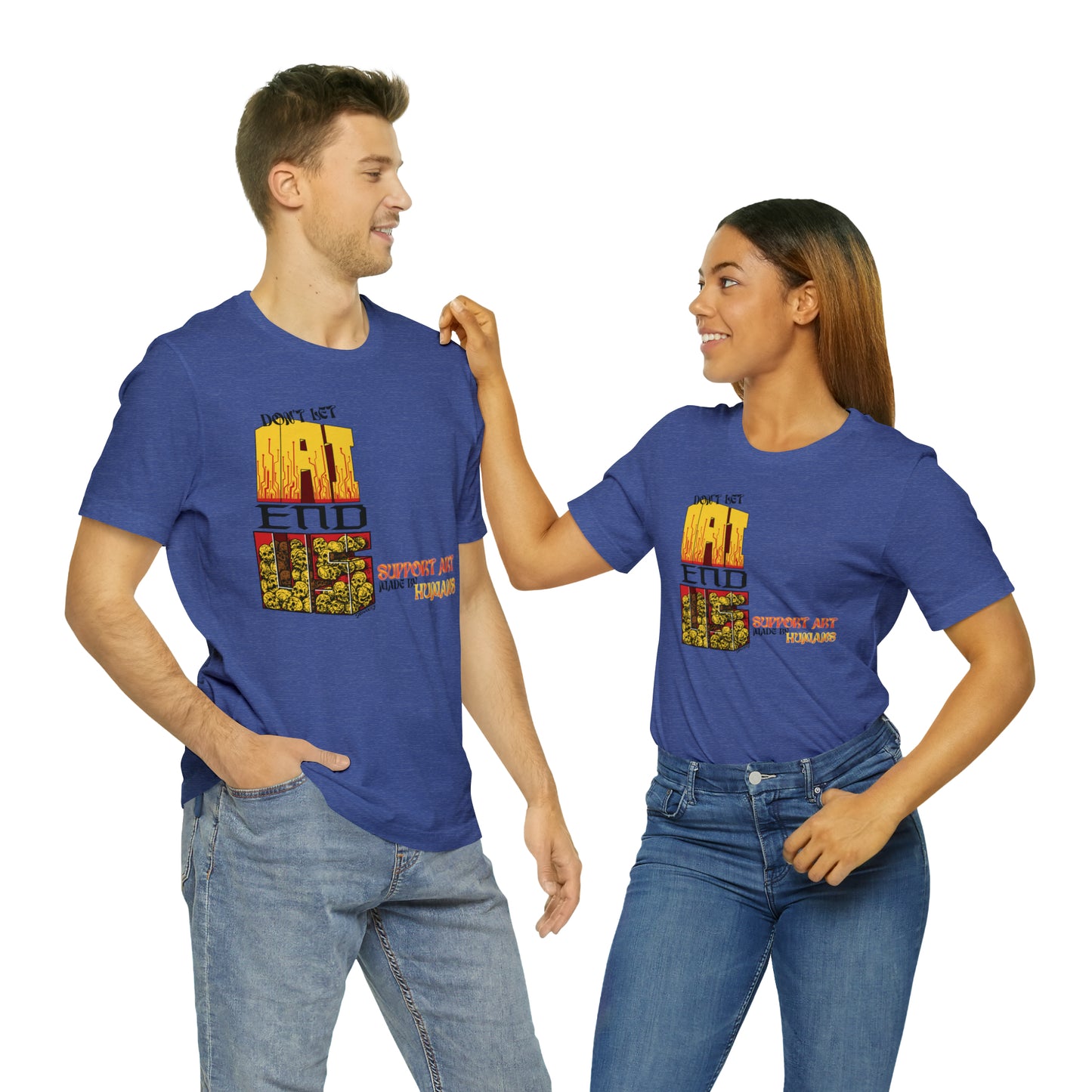 DON'T LET AI END US Unisex Jersey Short Sleeve Tee