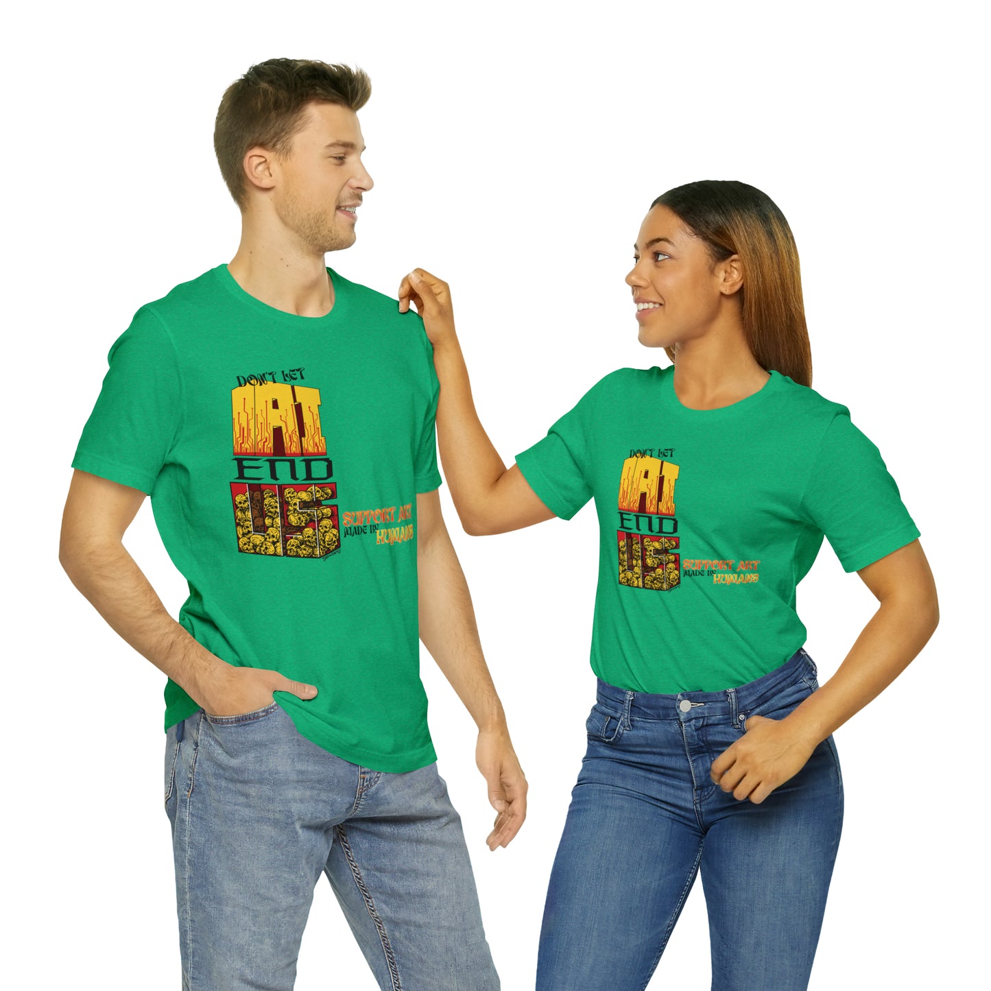 DON'T LET AI END US Unisex Jersey Short Sleeve Tee