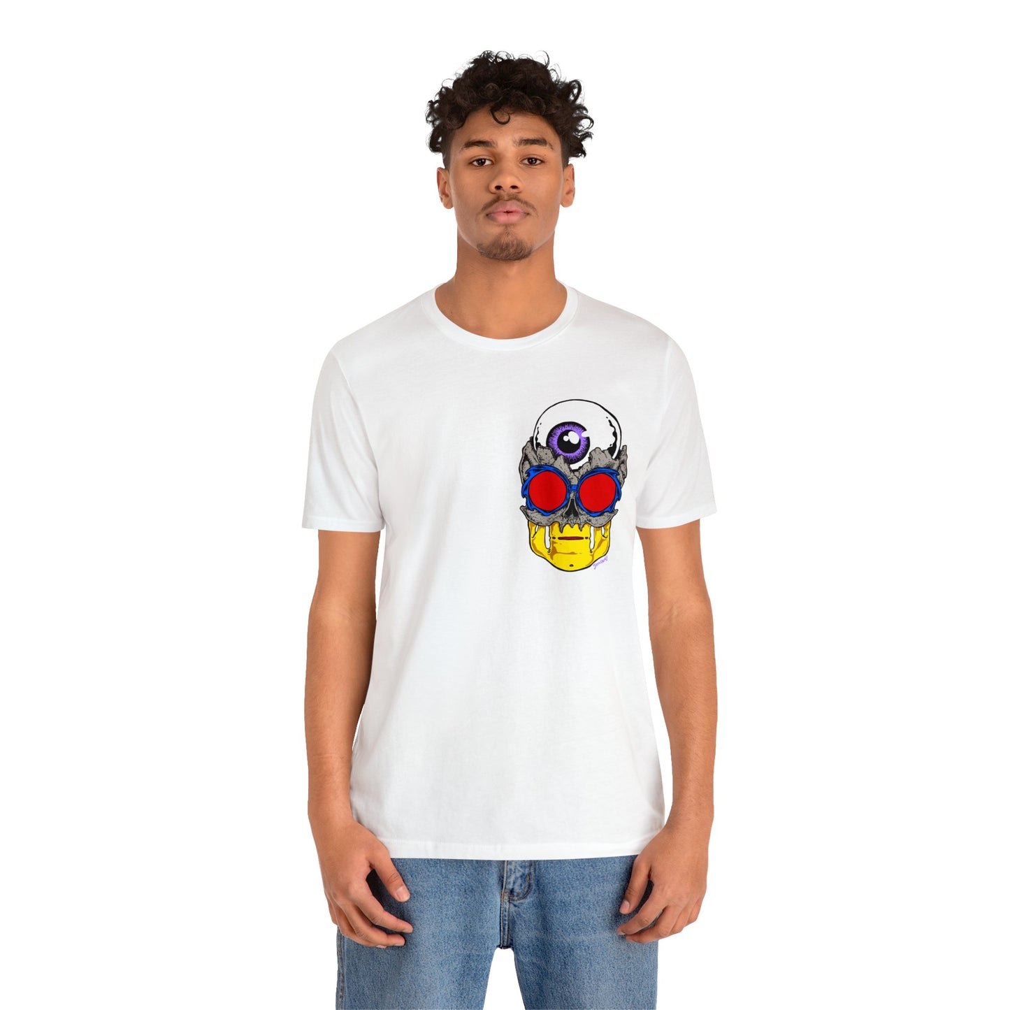 EYEBALL SKULL FROM THE FUTURE unisex jersey short sleeve tee