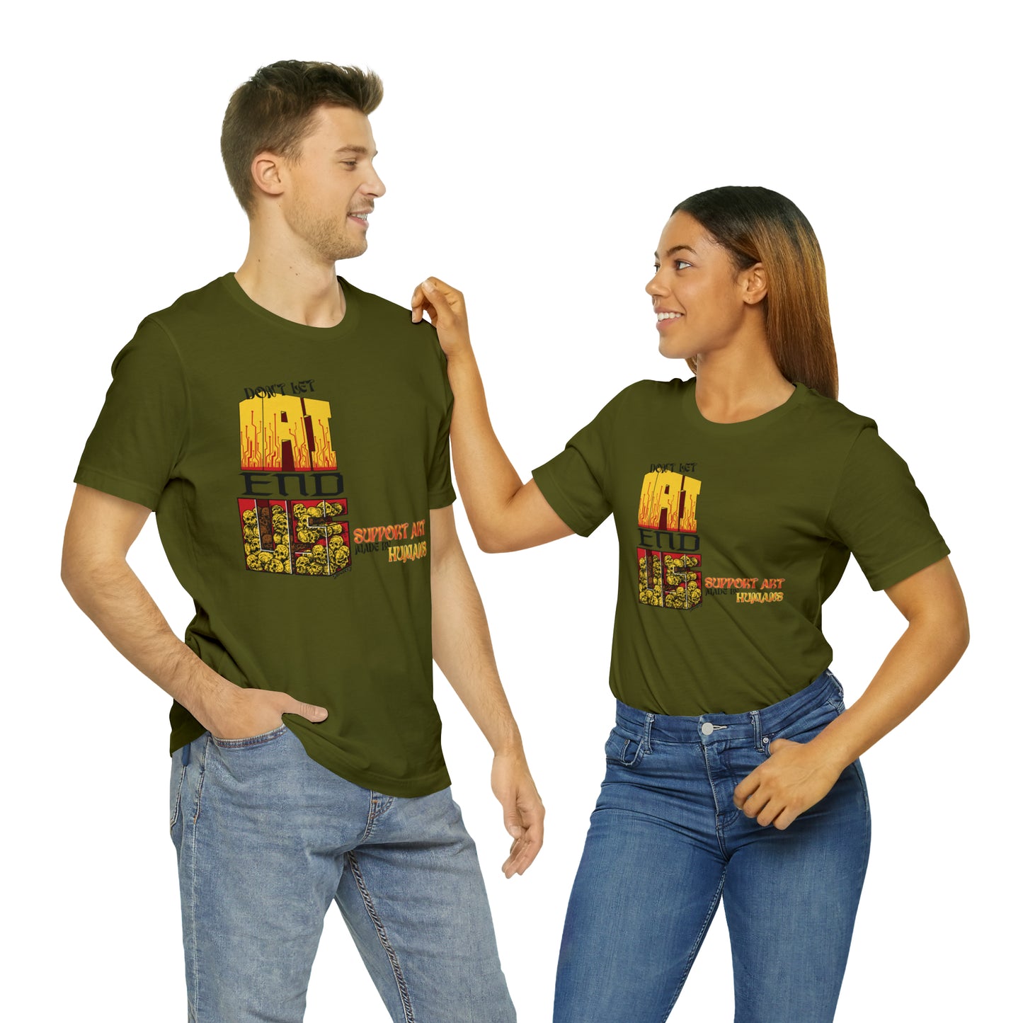 DON'T LET AI END US Unisex Jersey Short Sleeve Tee