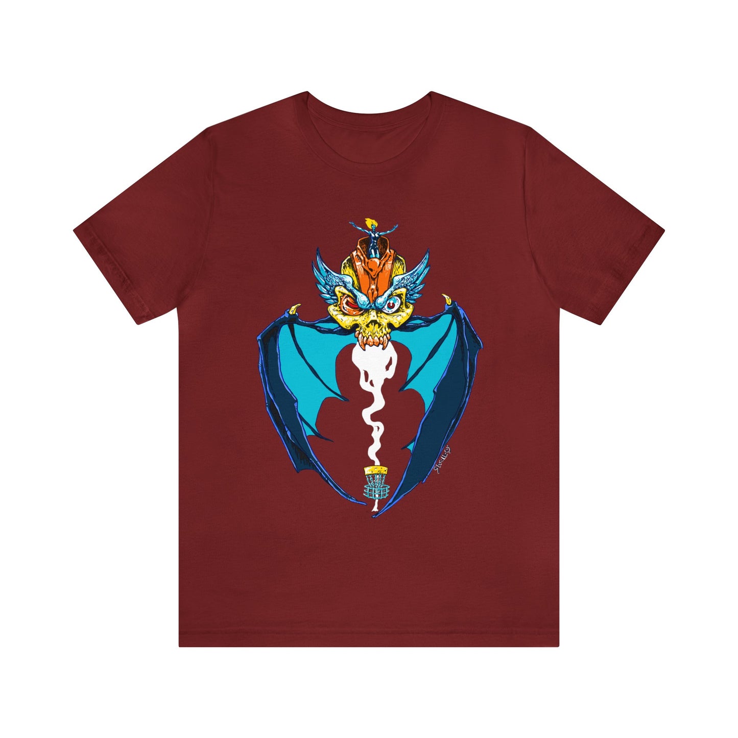 WINGED SKULL DISC GOLF MOTHERSHIP Unisex Jersey Short Sleeve Tee