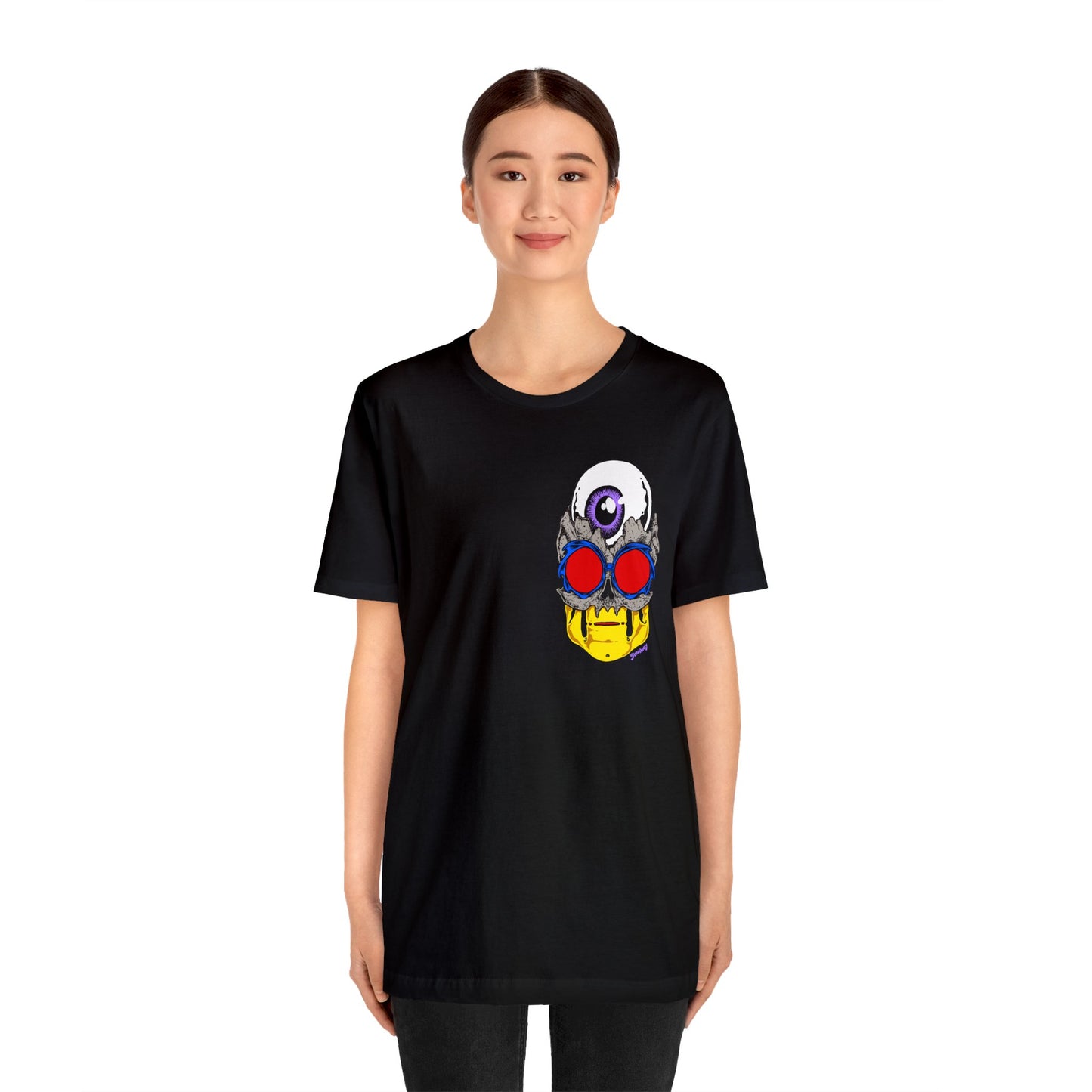 EYEBALL SKULL FROM THE FUTURE unisex jersey short sleeve tee