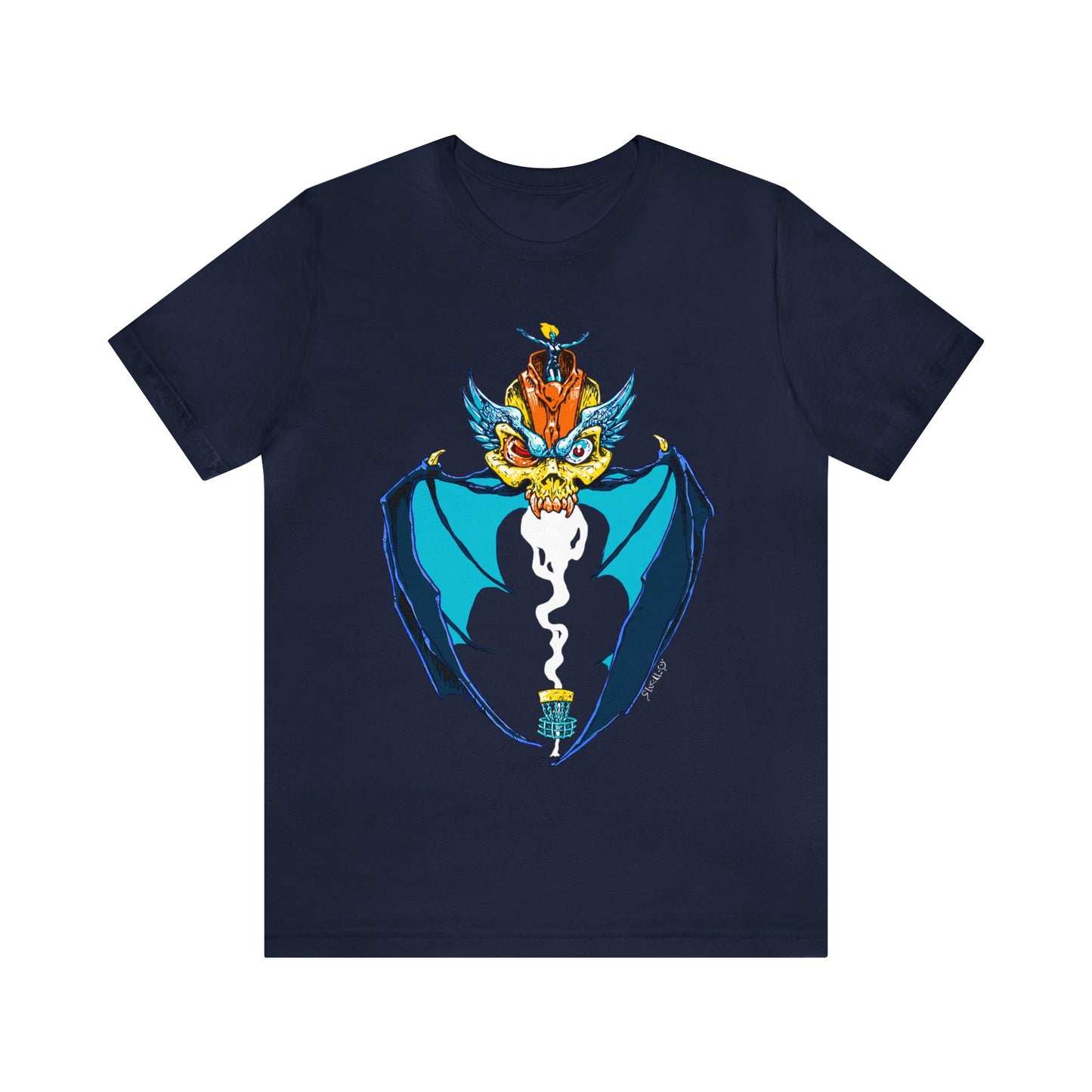 WINGED SKULL DISC GOLF MOTHERSHIP Unisex Jersey Short Sleeve Tee