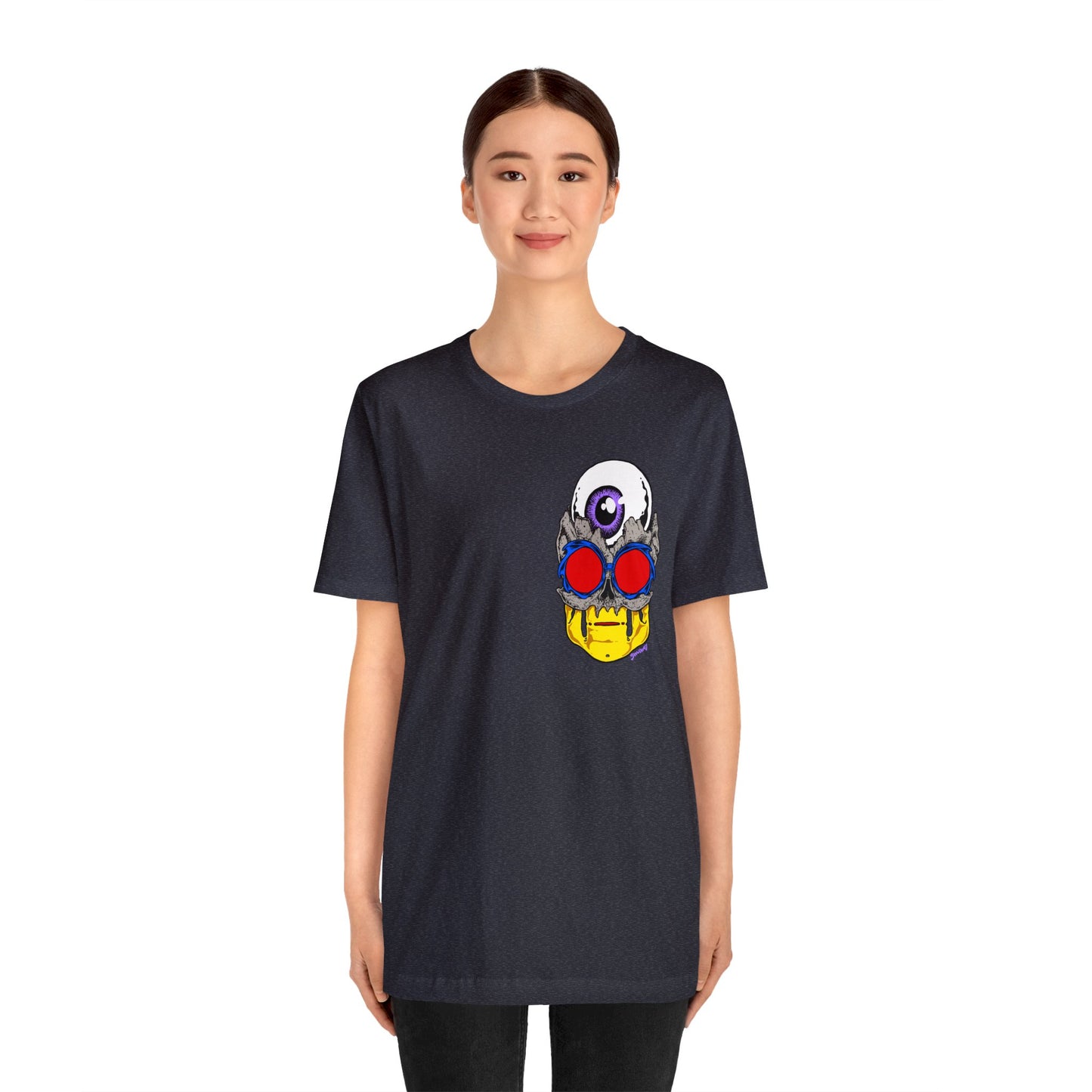 EYEBALL SKULL FROM THE FUTURE unisex jersey short sleeve tee