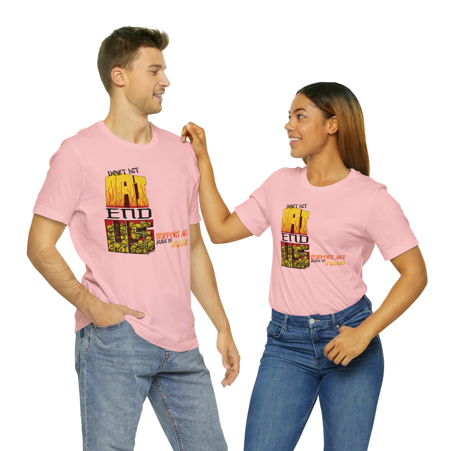 DON'T LET AI END US Unisex Jersey Short Sleeve Tee