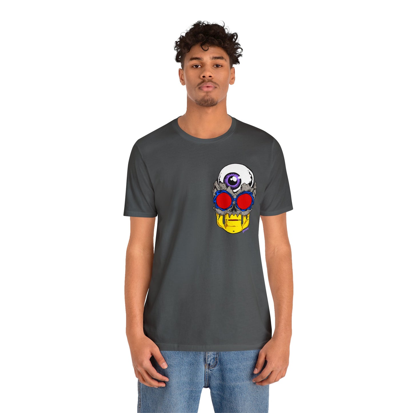 EYEBALL SKULL FROM THE FUTURE unisex jersey short sleeve tee