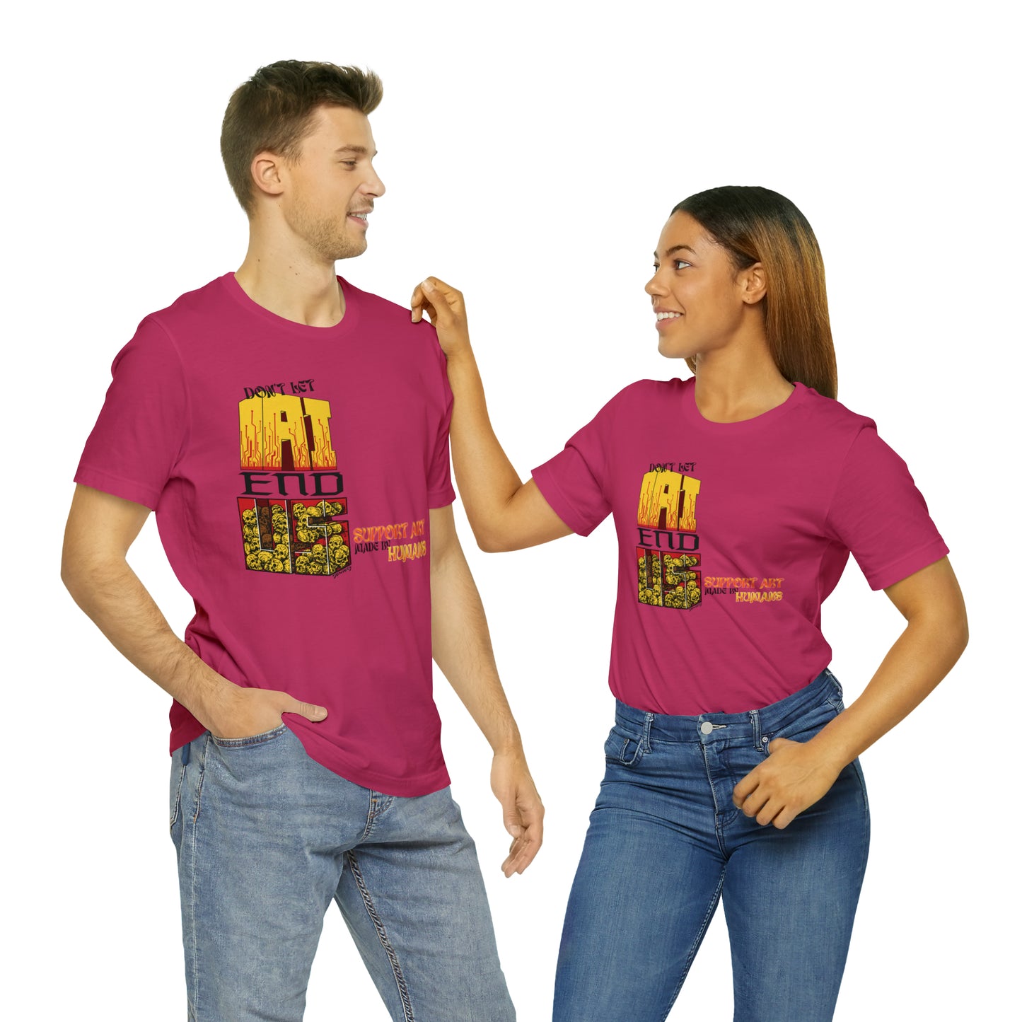 DON'T LET AI END US Unisex Jersey Short Sleeve Tee