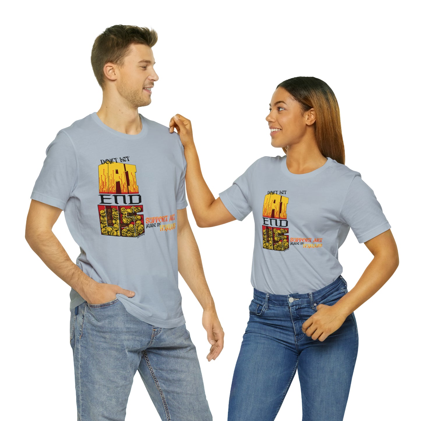 DON'T LET AI END US Unisex Jersey Short Sleeve Tee