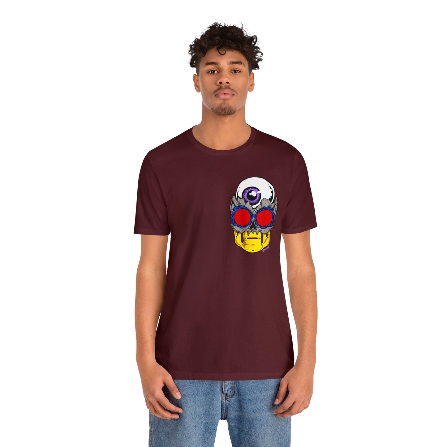 EYEBALL SKULL FROM THE FUTURE unisex jersey short sleeve tee