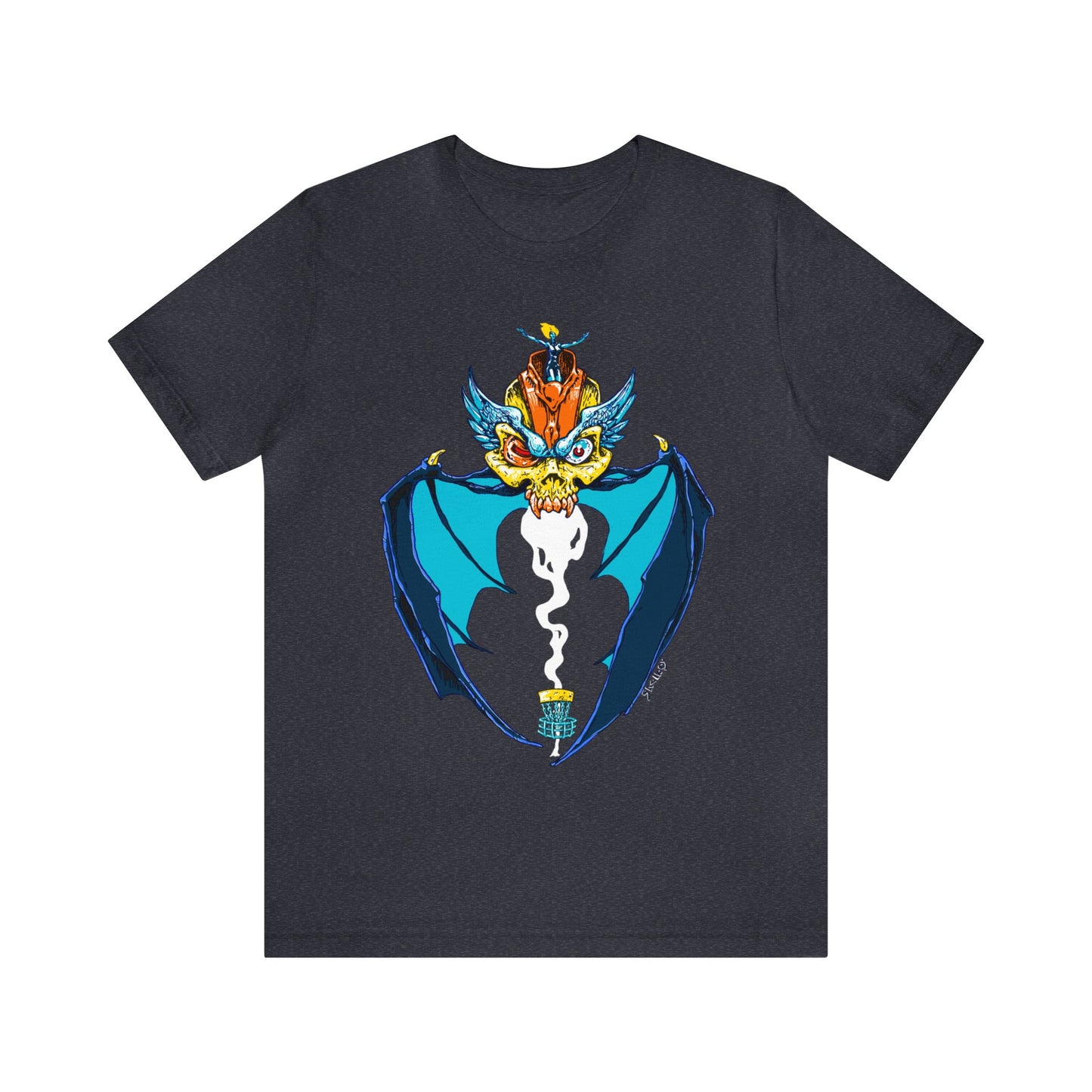 WINGED SKULL DISC GOLF MOTHERSHIP Unisex Jersey Short Sleeve Tee