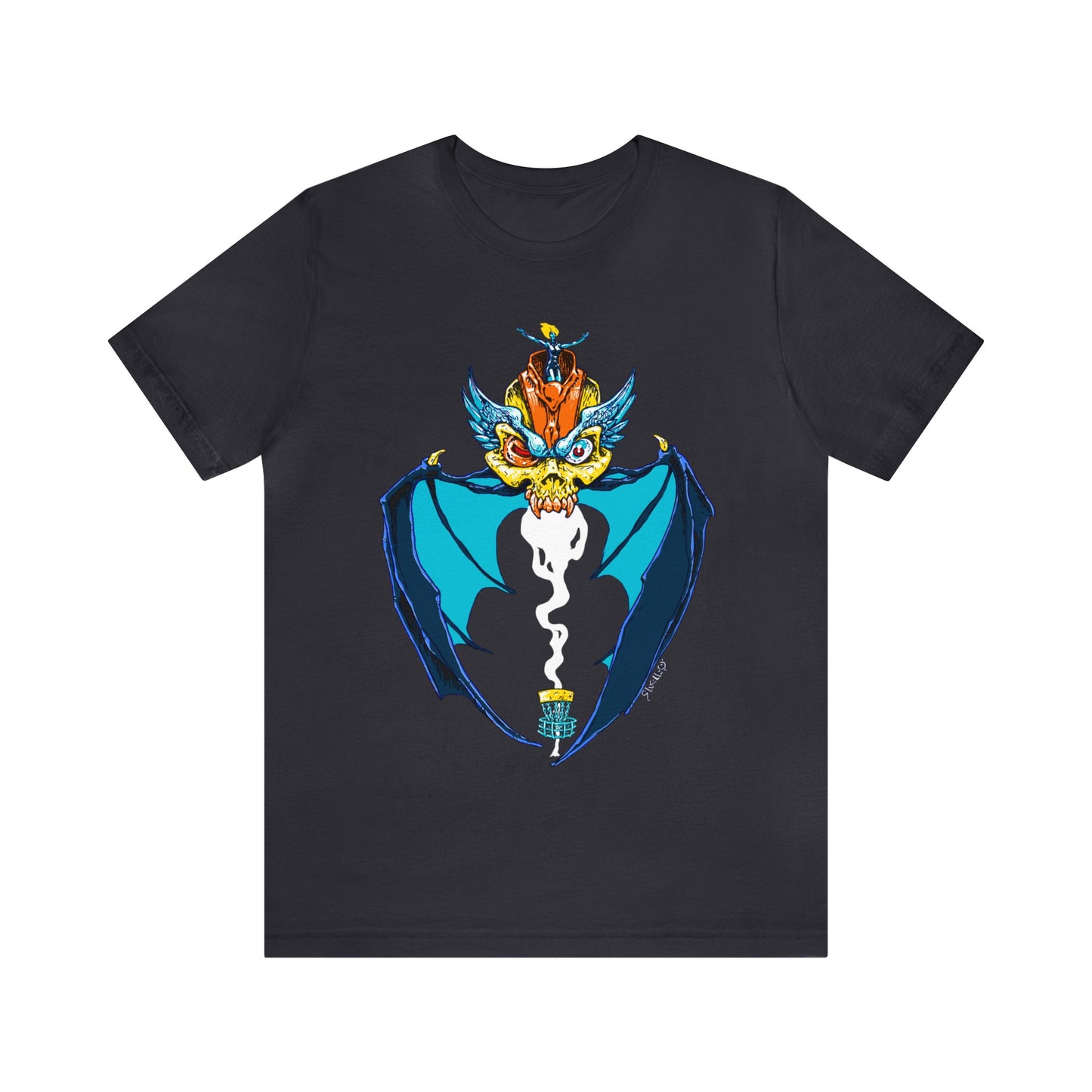 WINGED SKULL DISC GOLF MOTHERSHIP Unisex Jersey Short Sleeve Tee