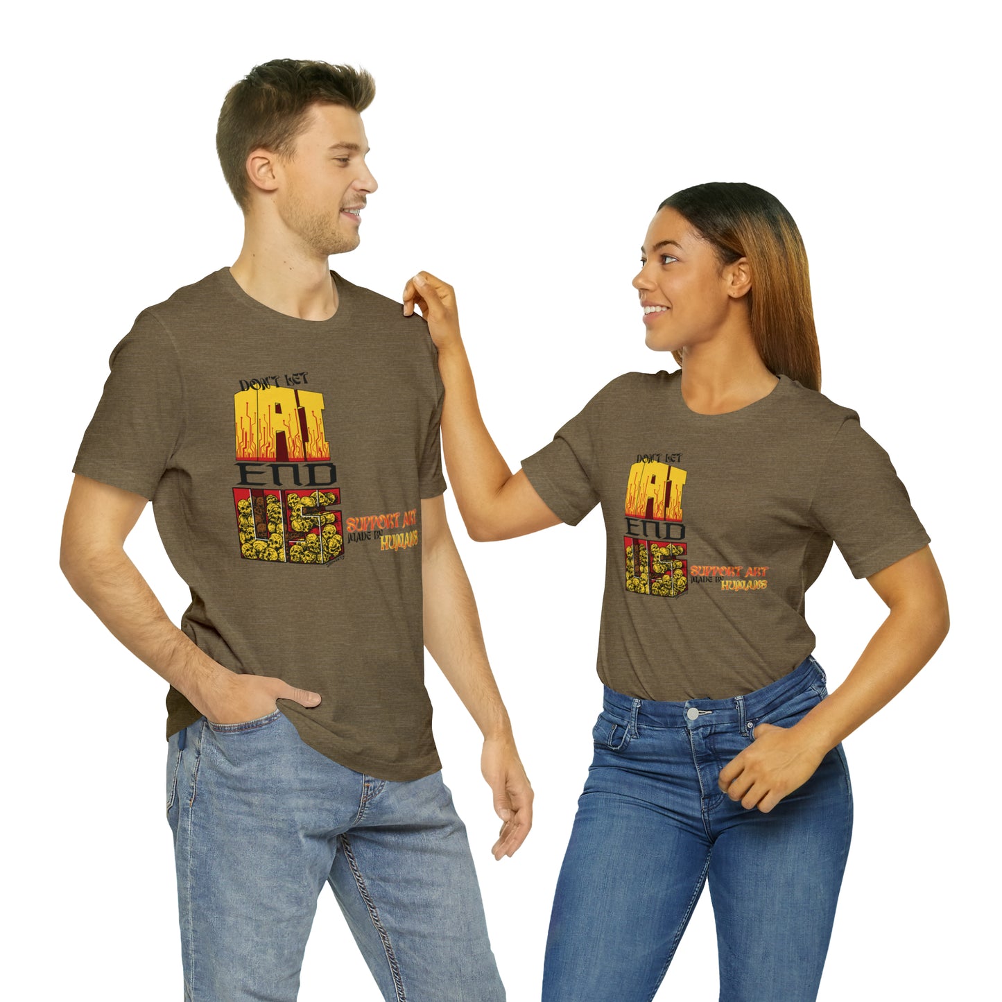 DON'T LET AI END US Unisex Jersey Short Sleeve Tee