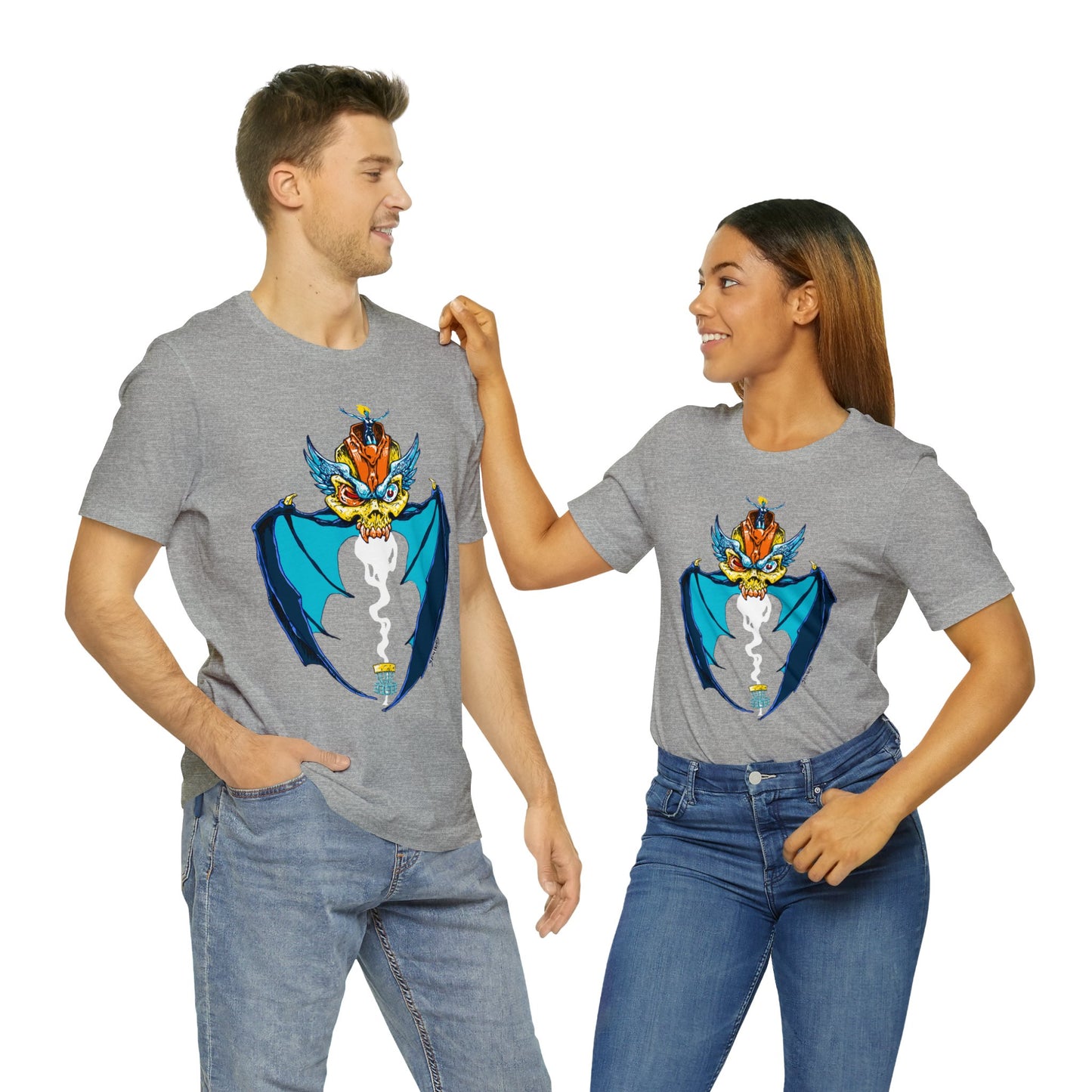 WINGED SKULL DISC GOLF MOTHERSHIP Unisex Jersey Short Sleeve Tee