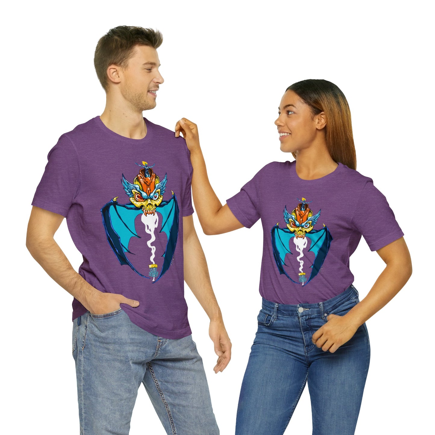 WINGED SKULL DISC GOLF MOTHERSHIP Unisex Jersey Short Sleeve Tee